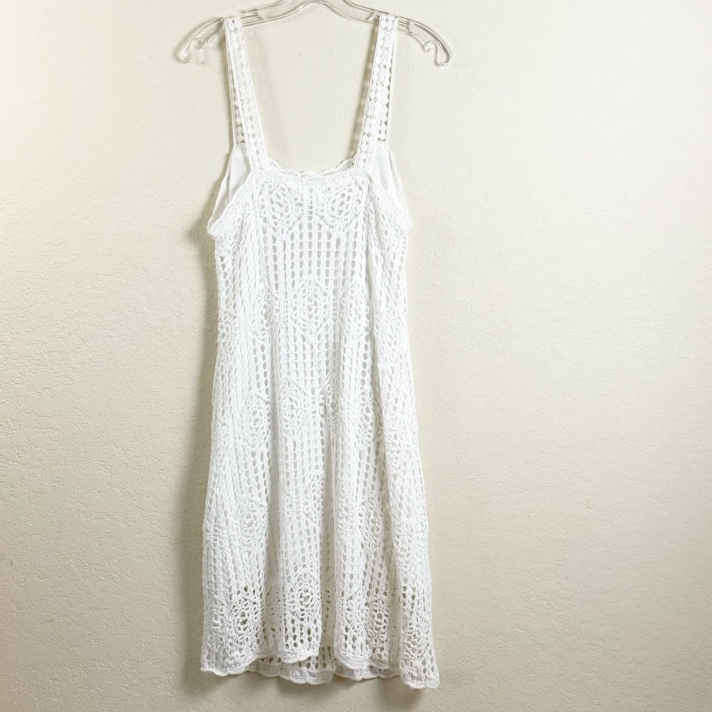 La Blanca White Crochet Swim Coverup - Picture 8 of 13